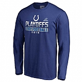 Men's Colts Blue 2018 NFL Playoffs Indy Football Long Sleeve T-Shirt,baseball caps,new era cap wholesale,wholesale hats